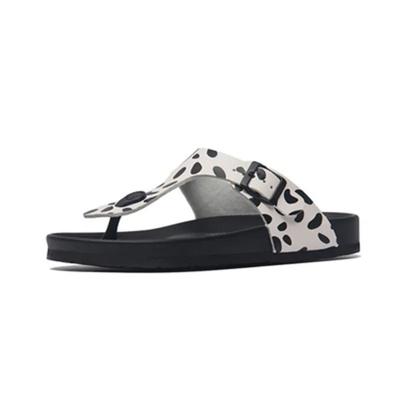 

2022 Summer Style Unisex Couples Flat Casual Beach Slippers Women and Men Mixed Colors Print Buckle Sandals Ladies Flip Flops
