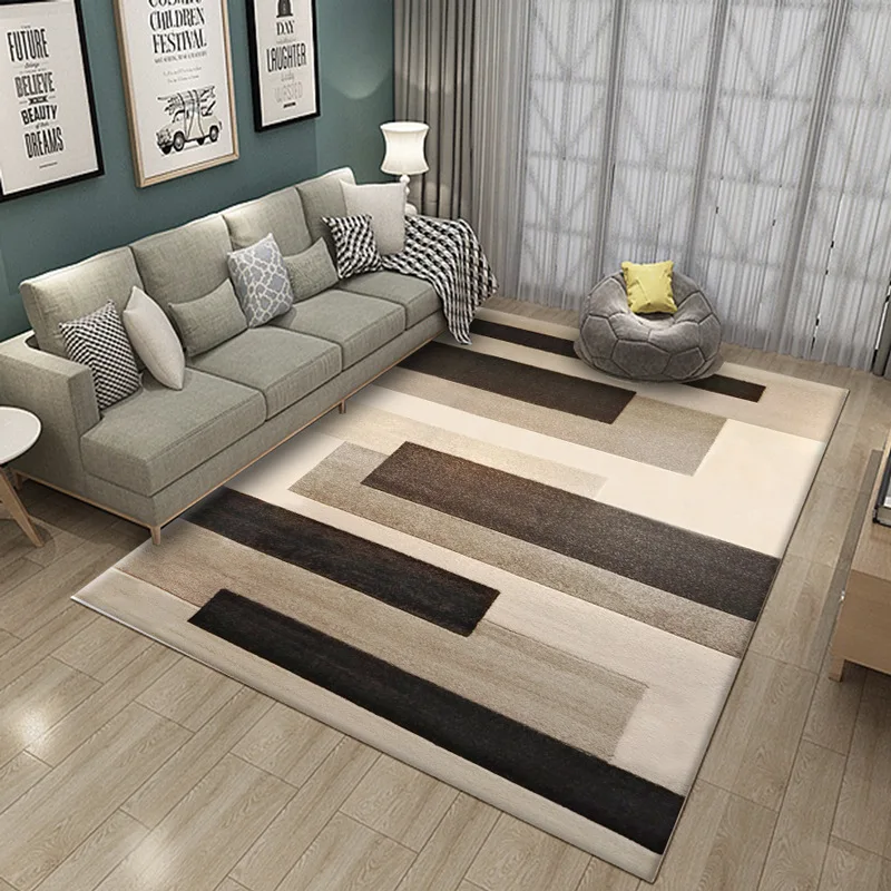 

Nordic Modern Minimalist Carpet Living Room Bedroom Bedside Carpet Floor Mat Nordic Ins Geometric Household Carpet Can Be Custom