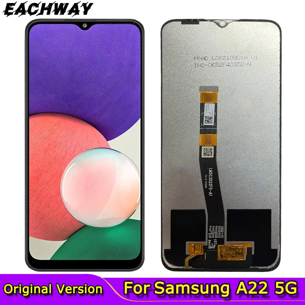 

Original For Samsung Galaxy A22 5G LCD Touch Screen Digitizer Assembly With Frame Replacement Suitable For Samsung A22 5G LCD