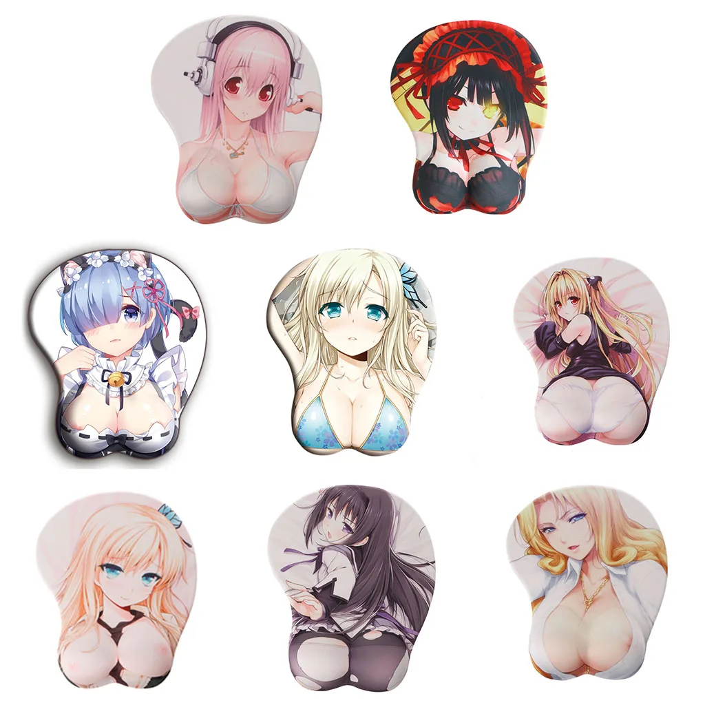 

Силиконовый коврик для мыши с мультипликационным аниме 3D Сексуальная красота бедра креативная поддержка запястья высокое качество