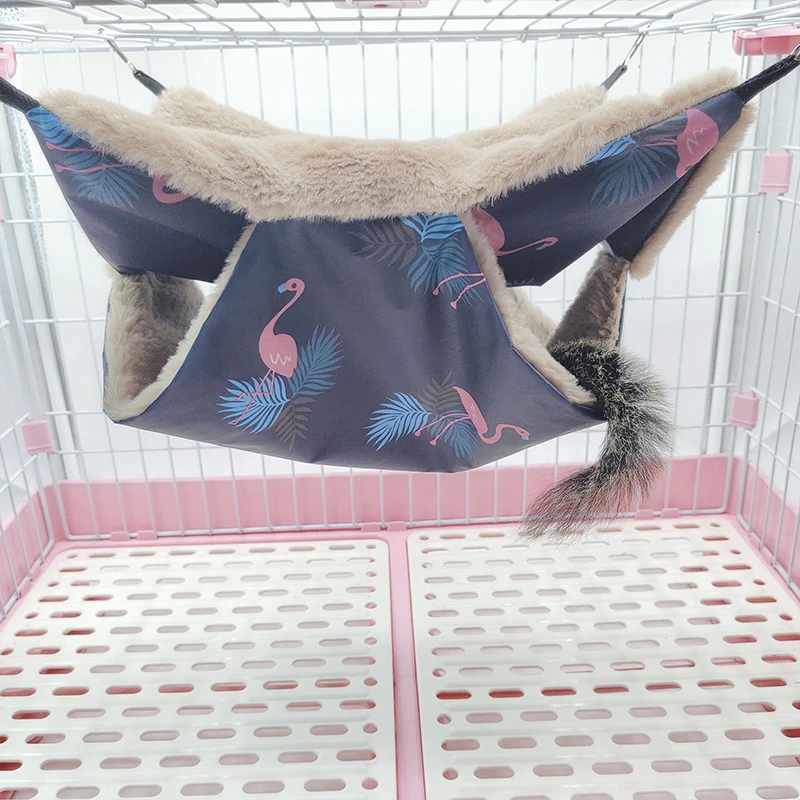 

Гамак для домашних животных, двухслойный теплый подвесной гамак, удобный дышащий гамак для хомяка, товары для домашних животных, зимние жил...