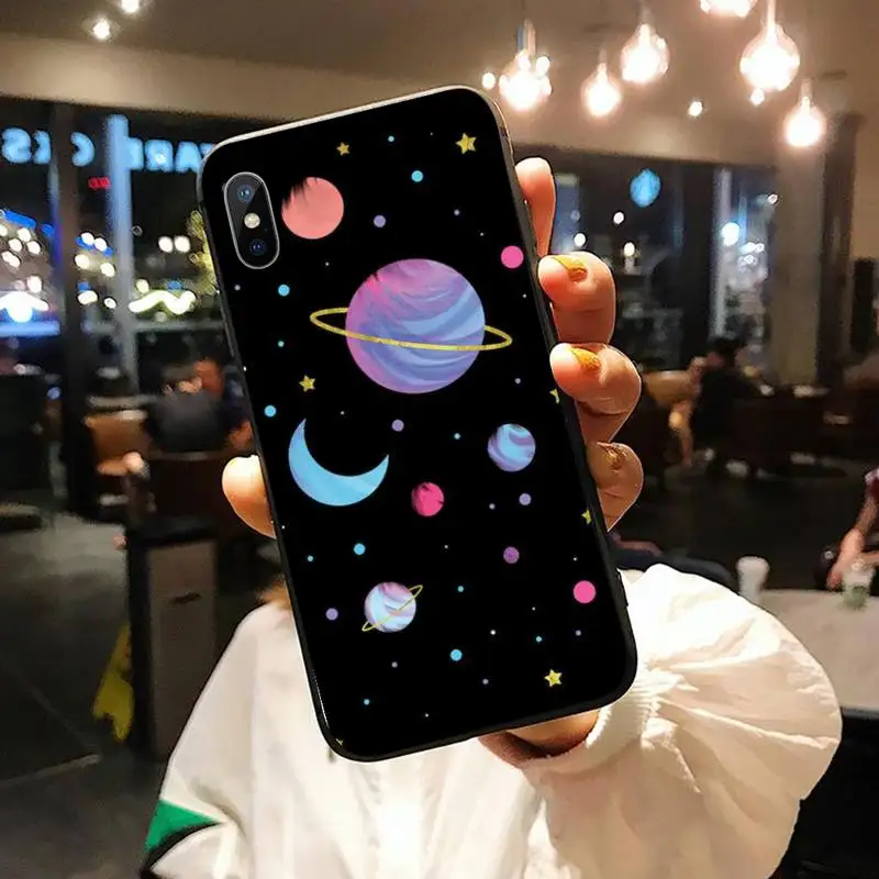 

Cartoon Magic Starry Sky universe Phone Case for iPhone 11 12 mini pro XS MAX 8 7 6 6S Plus X 5S SE 2020 XR shell