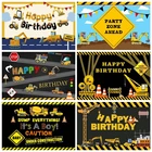 Фон для фотосъемки мальчика на день рождения с изображением строительной команды, портревечерние, декора, фотозона для детской фотостудии