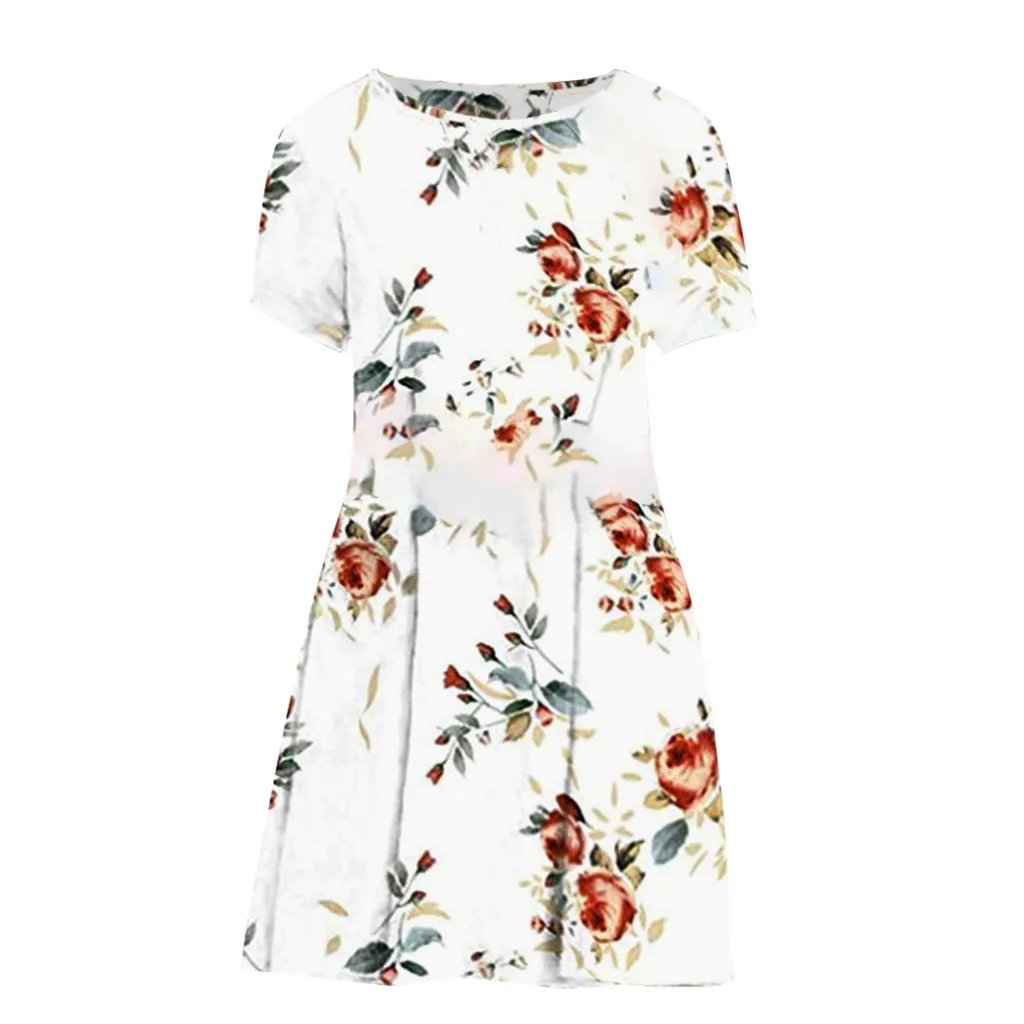 Женская футболка с коротким рукавом и круглым воротником принтом летняя