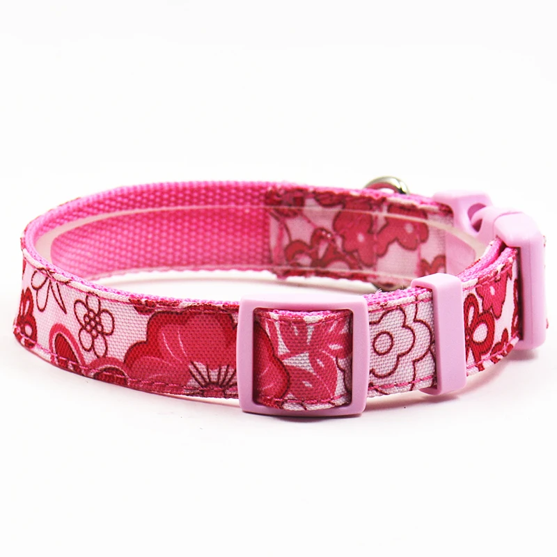 Новинка Dseign нейлоновый ошейник для собак с цветочным узором розовый цвет