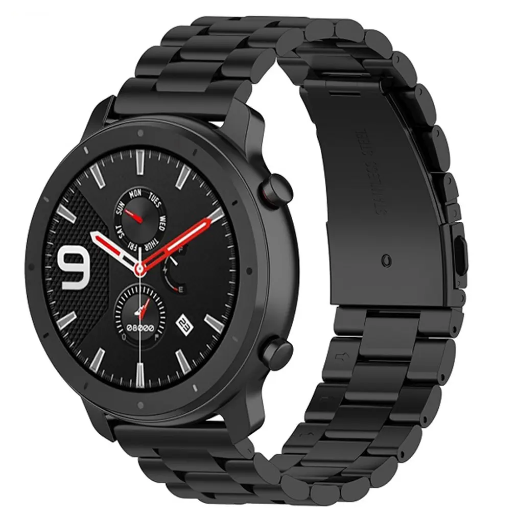 

20MM Width Stainless Steel Band For Samsung Gear Sport Watch Strap Metal Strap Butterfly Buckle Wristband Classic Watch Band