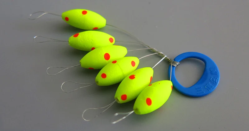 Флуоресцентные Seven Star Floats Beans 60/40 упаковок разъем для рыболовной лески овальные