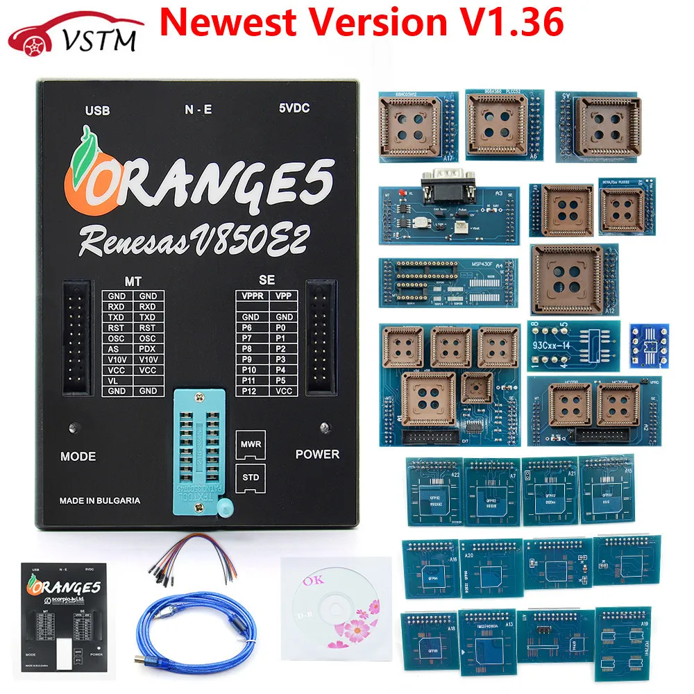 Программатор Orange5 V1.36 новейшая версия программатор Orange 5 с полным адаптером