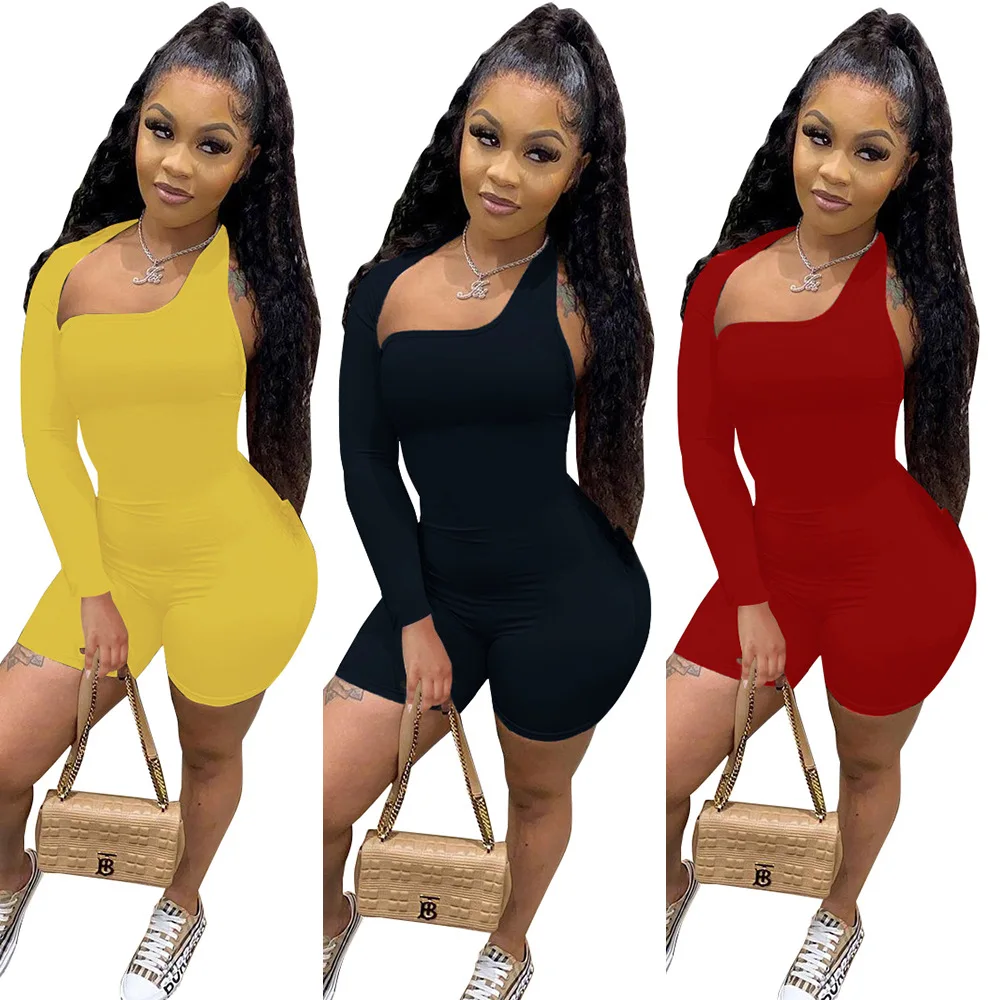 Summer New Style Women's Sexy European and American Long-Sleeved Jumpsuit