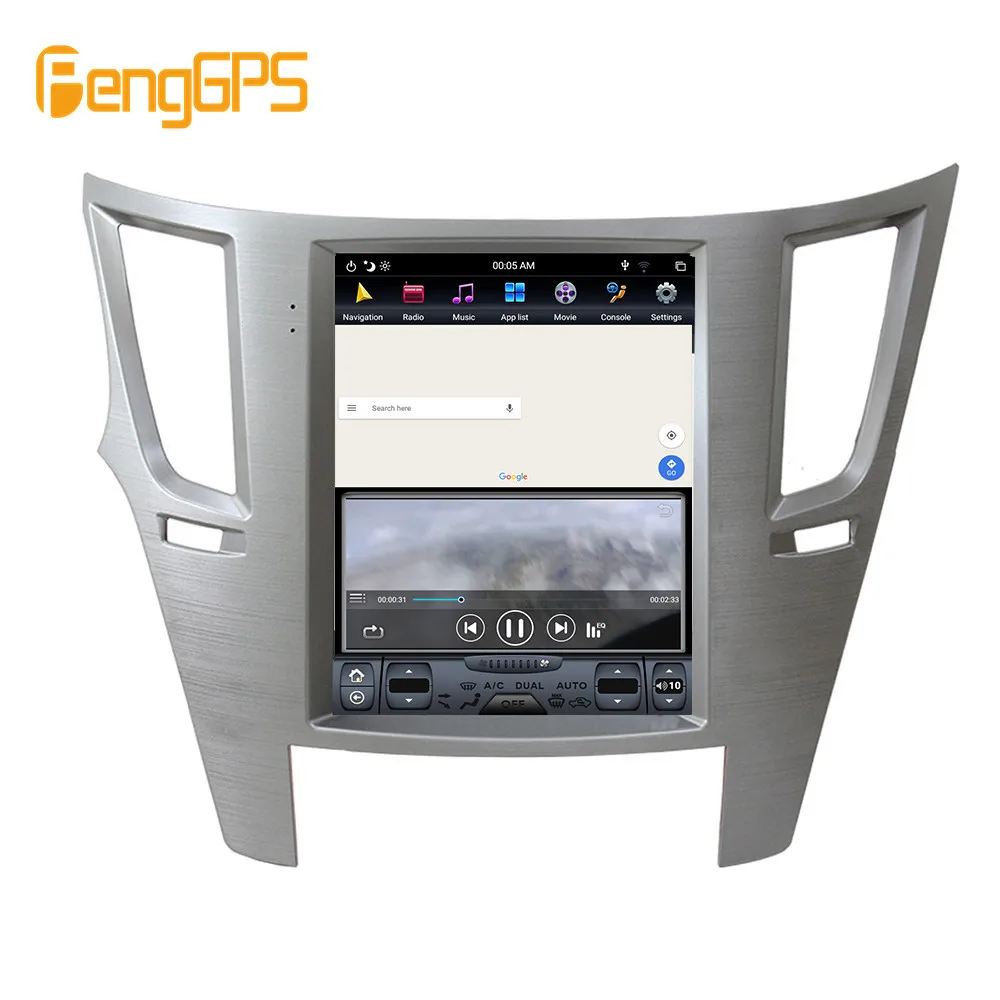 Автомагнитола в стиле Тесла Android 9 PX6 для Subaru Outback 2009-2014 GPS-навигация мультимедиа