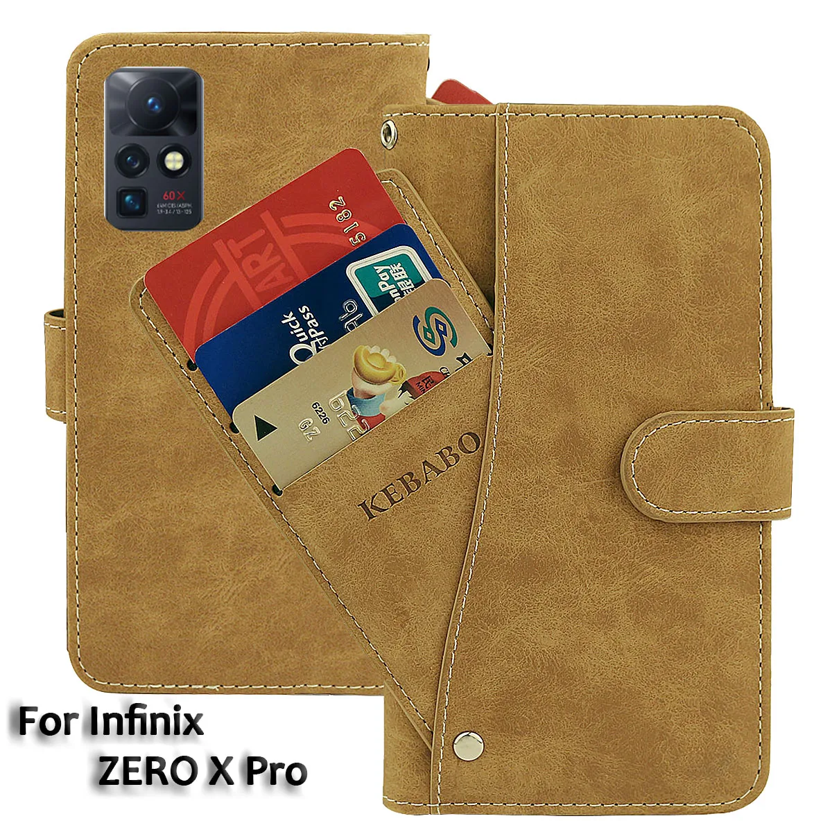 Винтажный кожаный кошелек Infinix ZERO X Pro чехол с откидной крышкой 6 67 дюйма