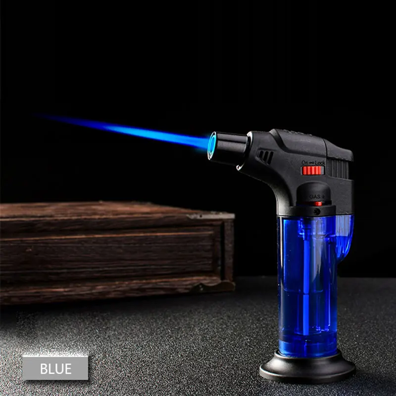 

High jet Flame Butane Gas Transparent body design Refillable Adjustable Butane Jet Torch Lighter BBQ Tools Flame Ignition Tool