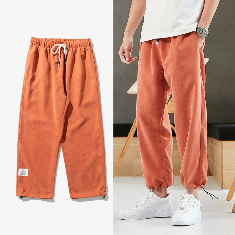 

Men Pants 2020 Autumn Hip Hop Jogger Fashion Harem Trousers Streetwear Ribbons Jogging Sweatpants 6XL 7XL 8XL