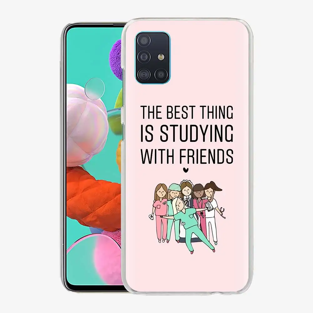 

Phone Case for Samsung Galaxy A51 A71 A50 A21s A31 A20e A10 A70 A30 A40 A41 A11 A20s Hard Original Cover Cartoon Doctor Nurse
