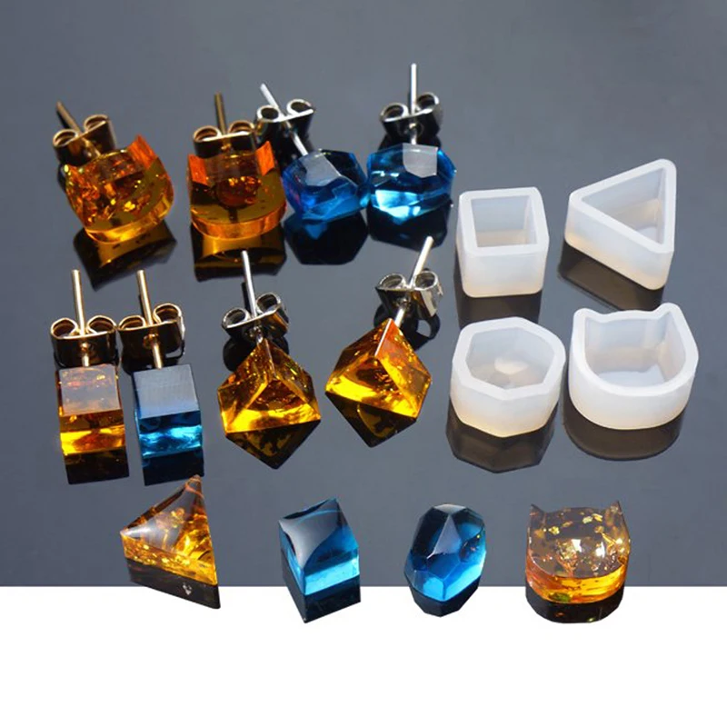 

DIY Silicone Earring Ear Stud Mold Making Jewelry Resin Casting Mould Craft Tool
