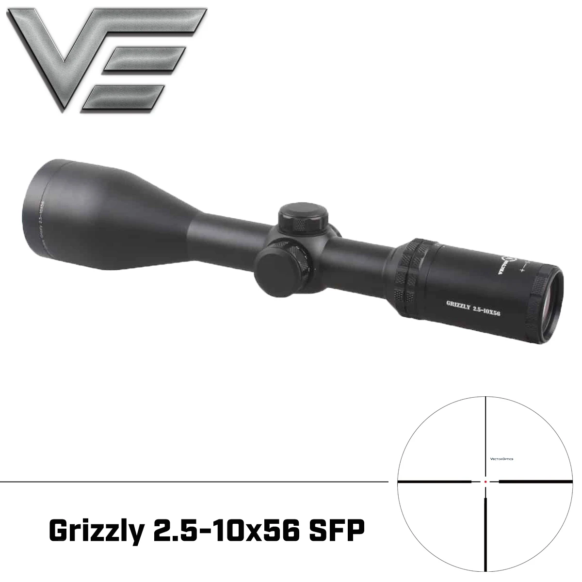 Векторная оптика Grizzly 2 5 10x56 прицел охотничий с освещением и креплением