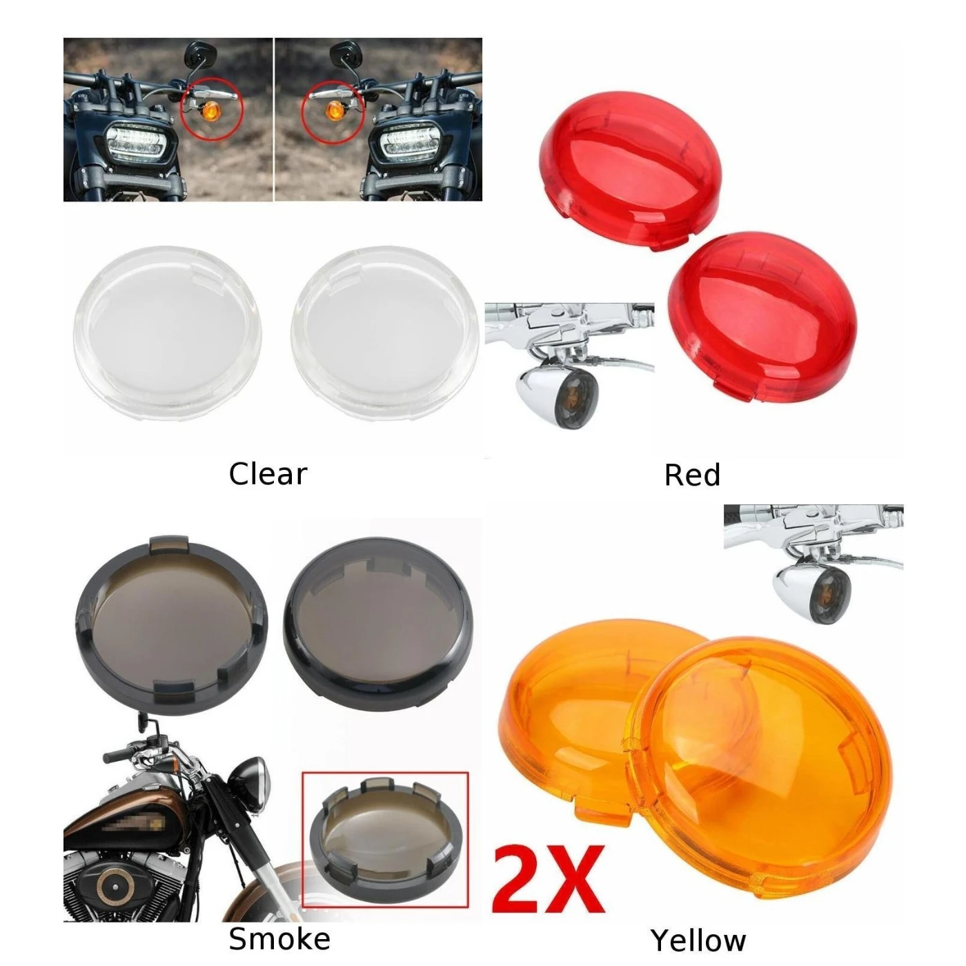 Высокое качество 2x Поворотная сигнальная лампа крышка объектива Крышка для Harley