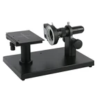 Горизонтальная настольная подставка для стереомикроскопа 50 мм, зубчатое кольцо, держатель, шкала X-Y, стол нагрузки + 180X объектив с C-креплением + 144 светодиодный