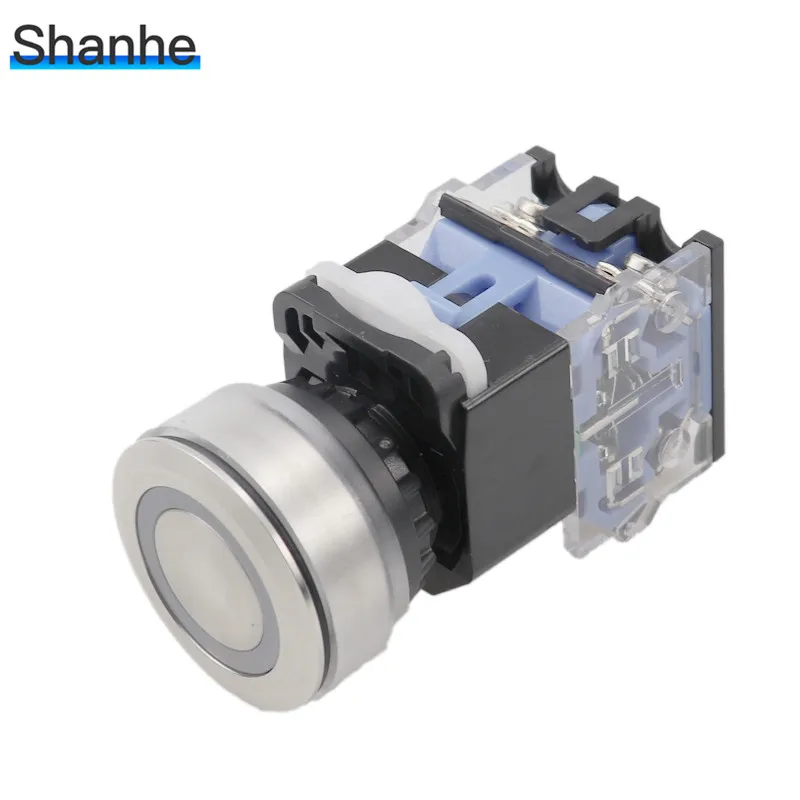 LA38 22mm 30mm Push Button switch 1NO 1NC Momentary Latching Stainless Steel Front | Обустройство дома