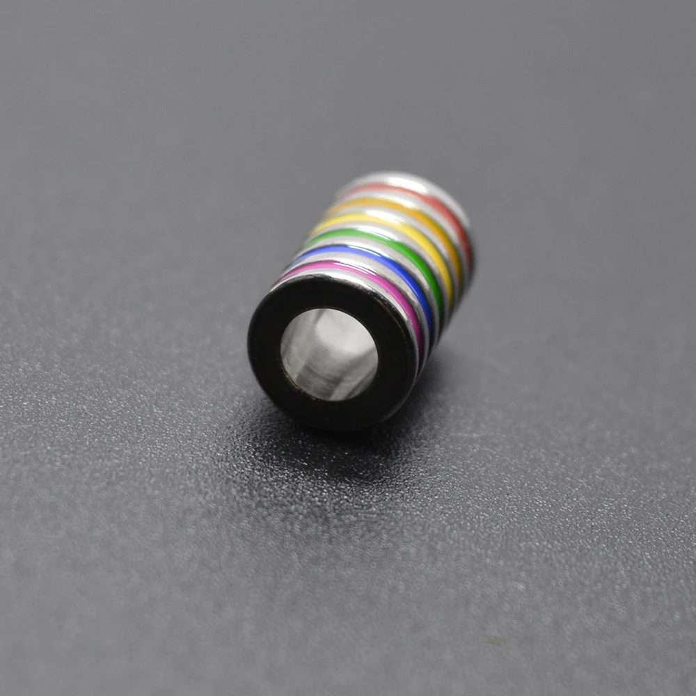 4 шт. / набор отверстие 5 мм / 6 мм нержавеющая стальная трубка с эмалью для изготовления браслетов ювелирных изделий оптом.