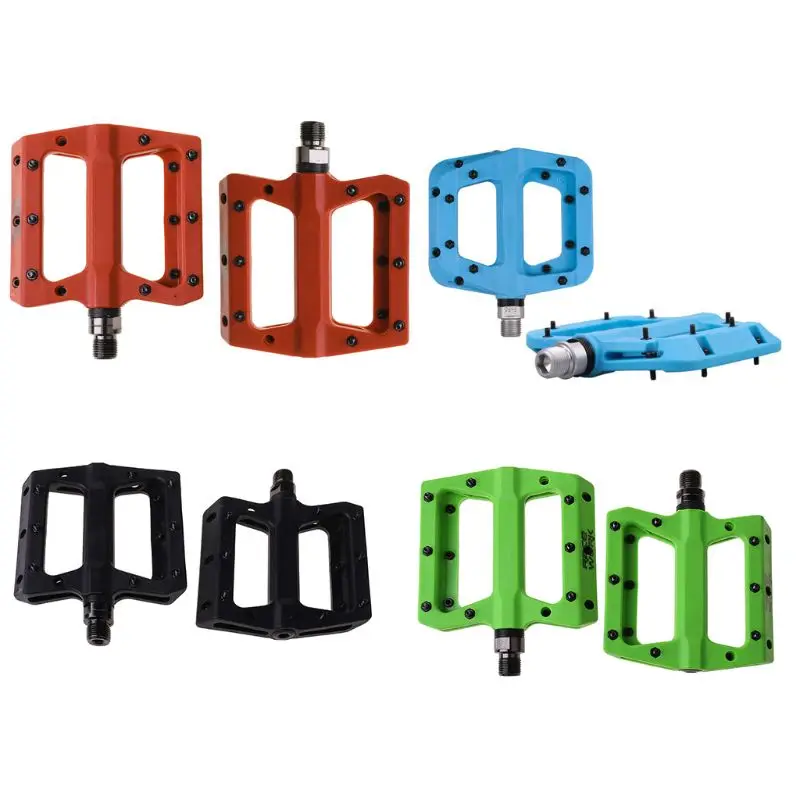 

Pair MTB Mountain Bike Pedals Lightweight Nylon Fiber Bicycle Platform Anti-slip Multipurpose Pedals Sports Modification