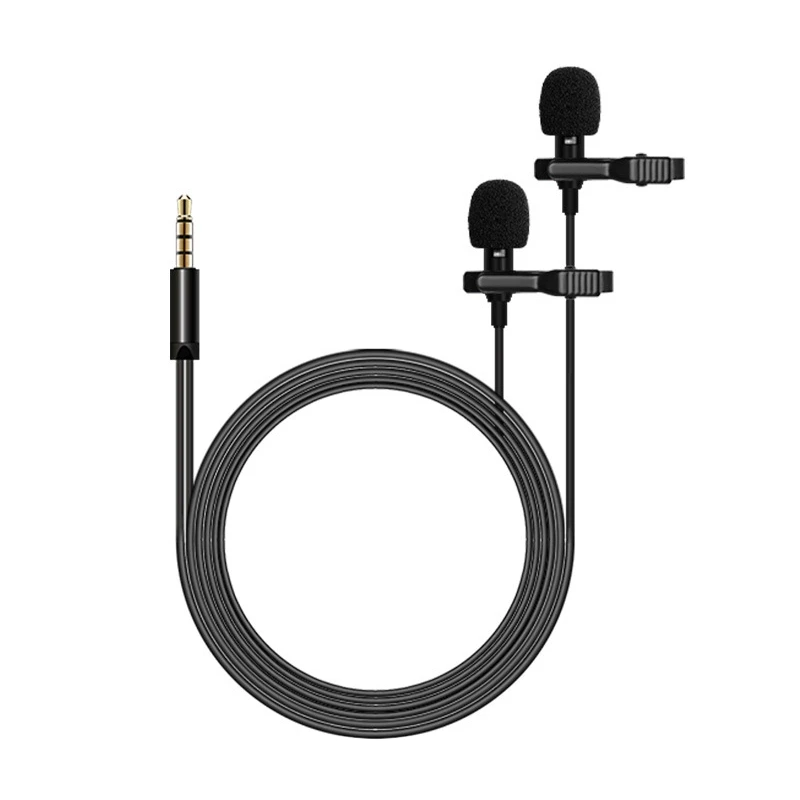 Lavalier отворот микрофон клип на рубашка воротник Mic 1 5 м для iPhone Huawei Sumsang YouTube видео