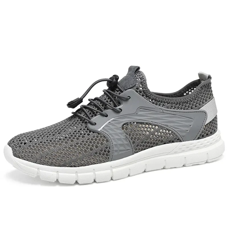 

Men's Summer Casual Shoes Mesh Hollow Breathable Comfortable Lace Up Casual Shoes Outdoor Sports Shoes Non Slip Soft