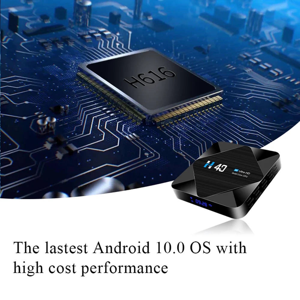 ТВ-приставка android 10 2 4G и 5 8G Bluetooth медиа Wi-Fi H616 плеер 6K 3D видео 4 ГБ 32 64 Гб YouTube smart tv