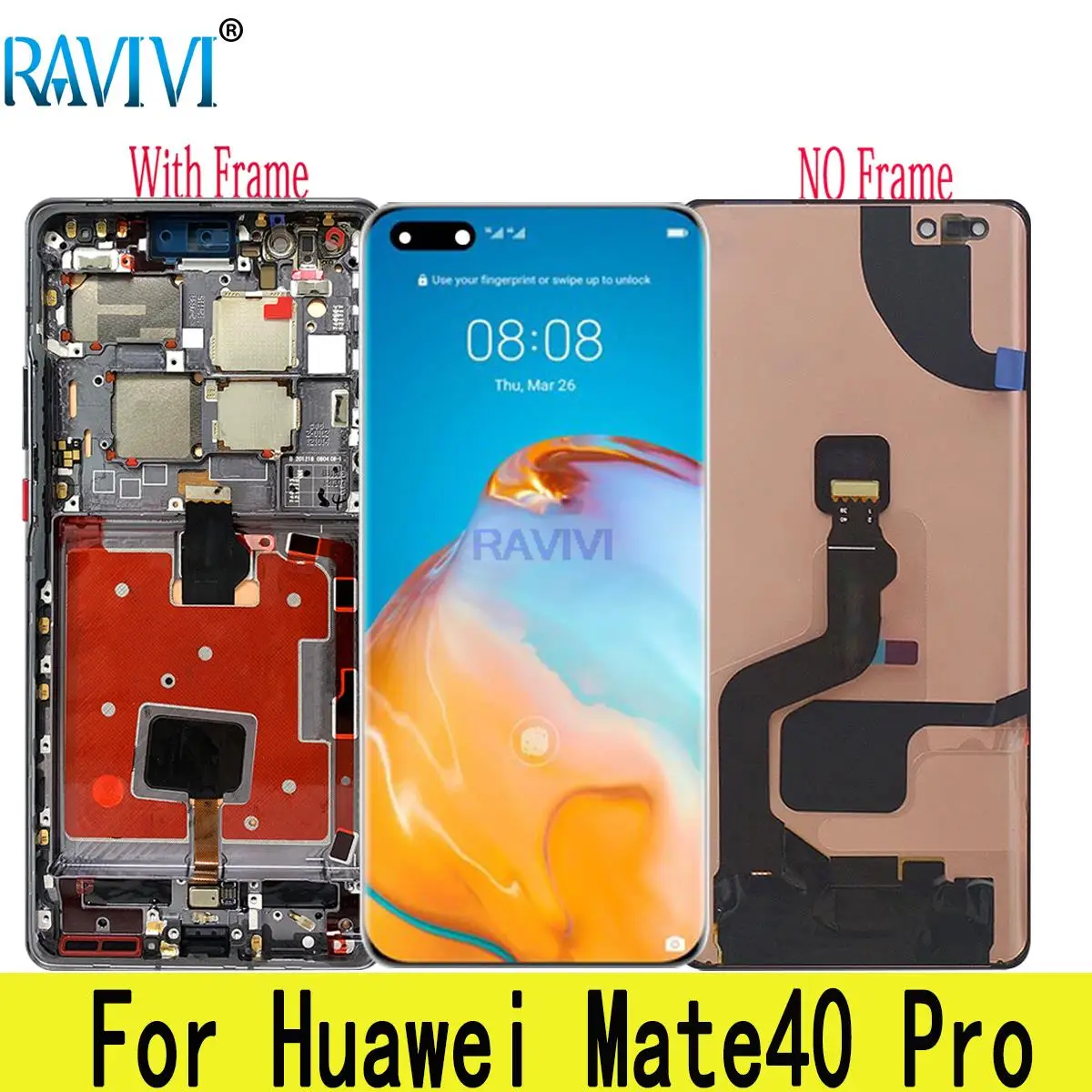 Pantalla LCD AMOLED de 6,76 pulgadas para Huawei Mate 40 Pro, montaje de digitalizador probado, NOH-AL00 de repuesto NX9 AN00-0