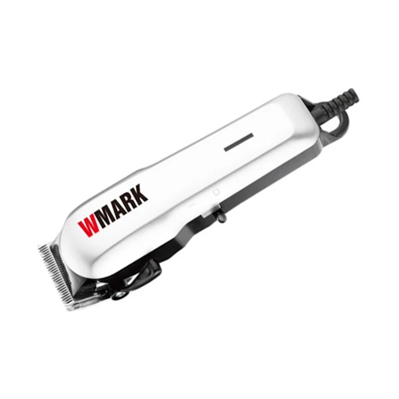 WMARK профессиональный проводной триммер для волос 6000-6500rm мотор постоянного тока острый и светильник лезвие набор с 6 Размер Руководство гребень NG-555 - Цвет: Silver