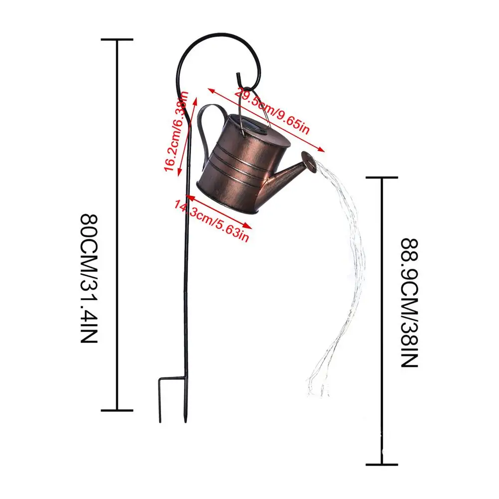 

Watering Kettle Light Solar Garden Decorative Can Floodlight Solar Kettle Shower Light For Walkway Lawn Backyard Garden Decor