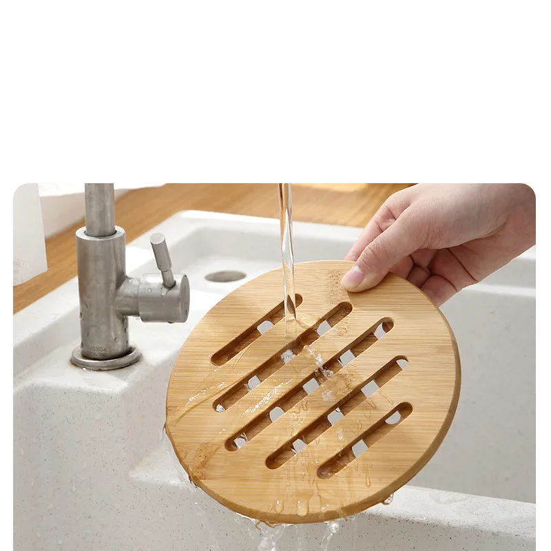 

Heat Resistant Non-Slip Bamboo Trivets Pot Mat for Kitchen Table Hot Pan Pads