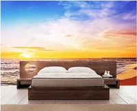 3d photo wallpaper for walls in rolls beautiful seaside sunrise scenery home decor wallpaper for the bedroom wall painted