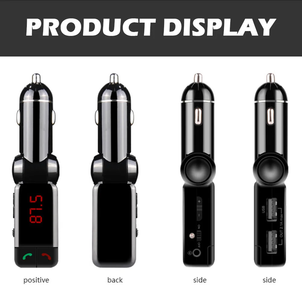 

BC06B Регулируемый FM-передатчик Bluetooth-совместимый комплект Hands Free AUX MP3-плеер светодиодный MP3-плеер Зарядное устройство Usb автомобильные аксесс...