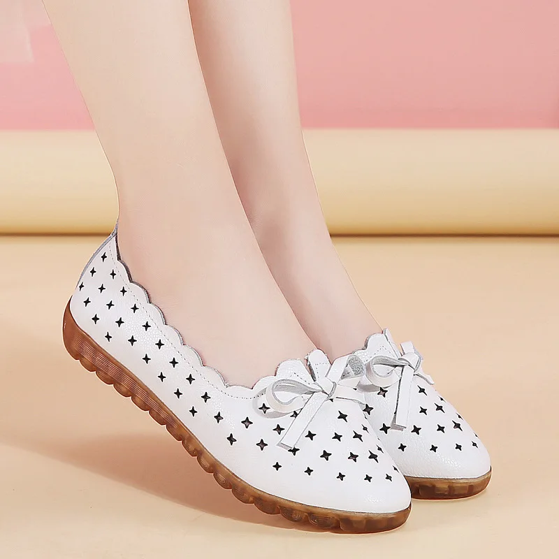 

2021 New High Quality Women's Fashion Summer Sandals Soft Bottom Beach Hollow Casual Shoes breathable ladies Flat shoes