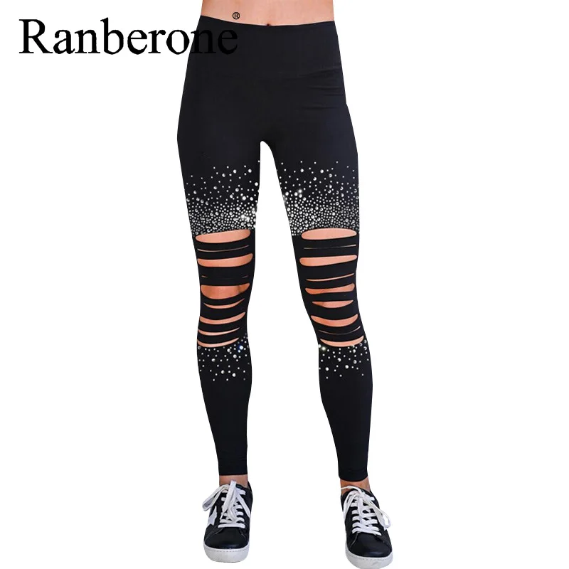 

Леггинсы Ranberone женские, спортивные, для фитнеса, йоги, с высокой талией, черные, с корсетом, украшенные стразами, повседневные, 2021