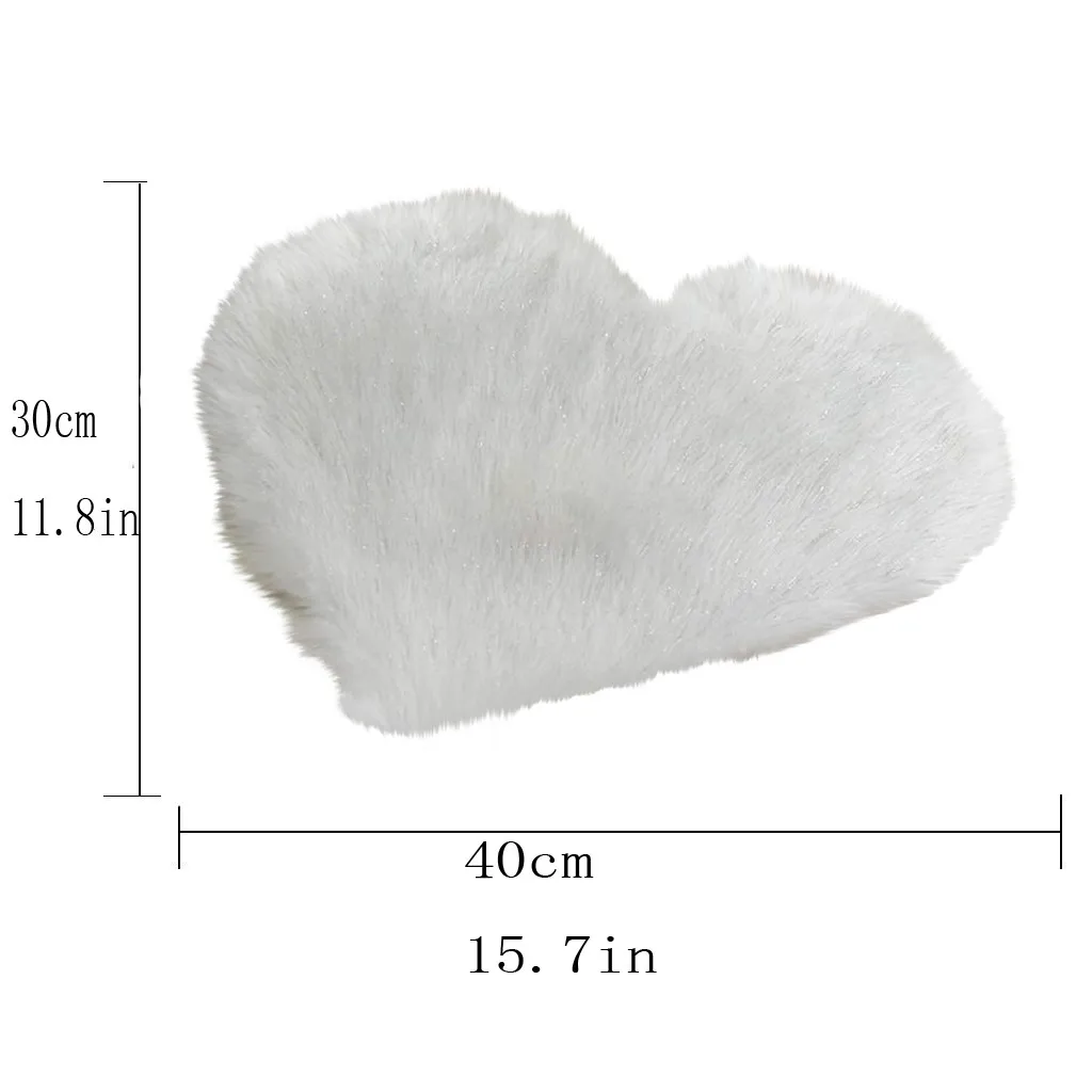 Ворсистый ковер 30 х40 см коврики с любовными сердцами искусственный мех овчина