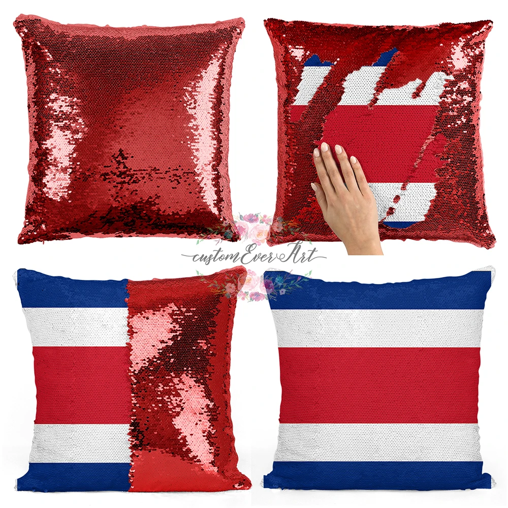 

Costa Rica Personalized custom picture pillow cover cover throw pillows reversible mermaid sequin pillow case cover