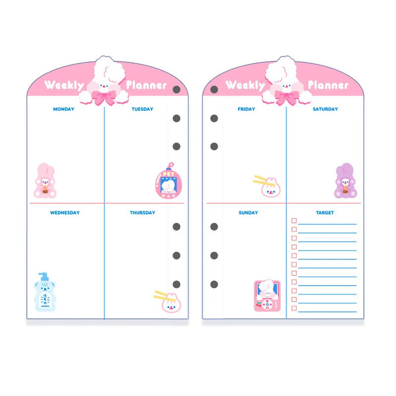 Блокнот формата A6 с вкладышами ежедневник на 50 страниц спиральный индекс