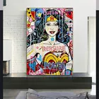 Уличное граффити поп-арт Марвел смешная девушка комиксы плакат Декор холст картина фильм женщина принты для гостиной украшение дома