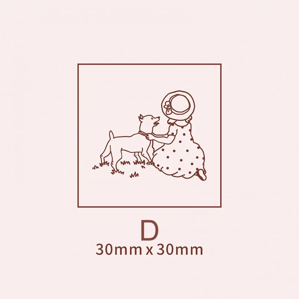

Ornamental Lightweight DIY Decorative Printing Wood Seal for School