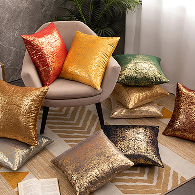 

45*45 Bronzing Nordic Throw Cushion Cover Living Room Decorative Sofa Cushion Cover Pillowcase Home Decor Pillow cover 40791