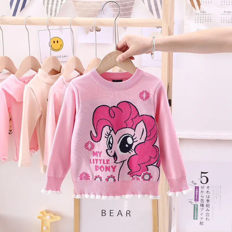 Детский жаккардовый свитер для мальчиков и девочек Повседневный с рисунком пони