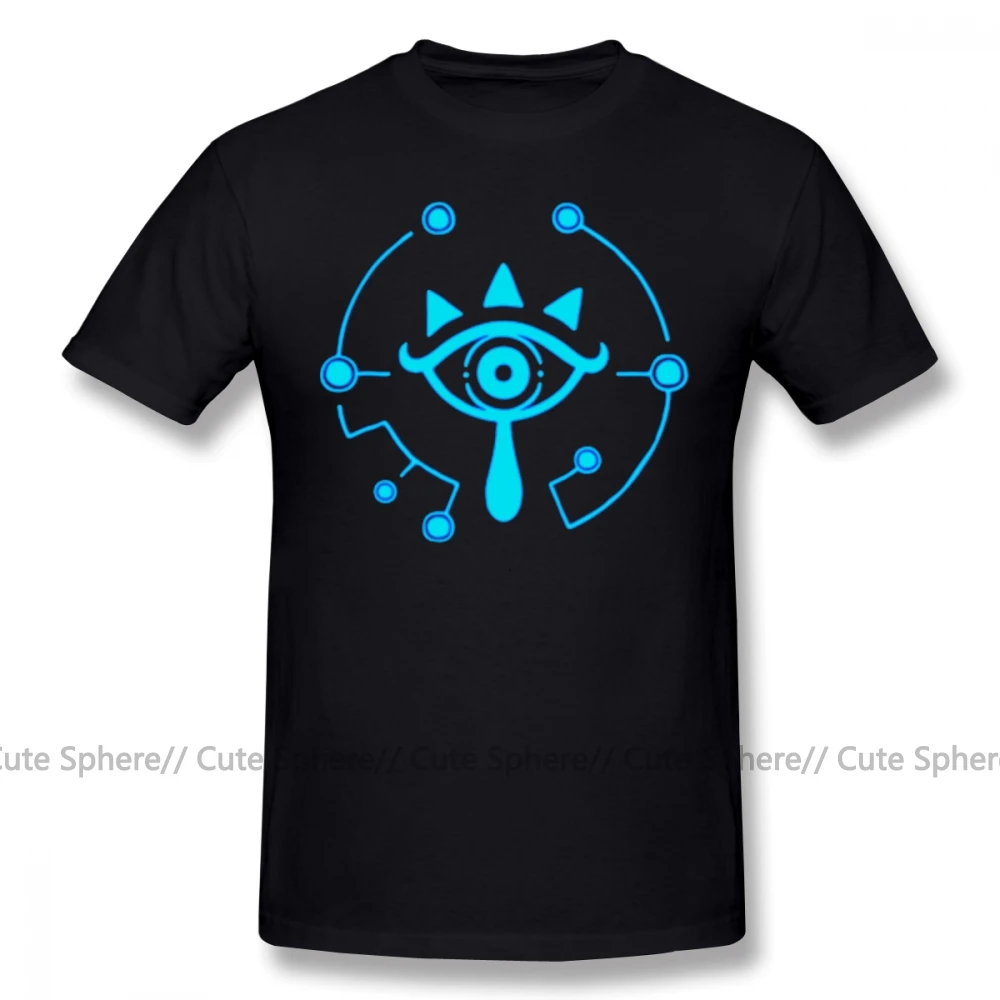 Футболка Zelda Breathing Of The Wild футболка Sheikah slate Legend Of Zelda Breathing Of The Wild забавная Футболка с принтом - Цвет: Black