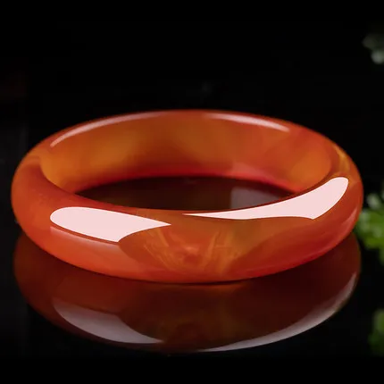 

zheru jewelry natural agate chalcedony 54-64mm red bracelet elegant princess jewelry send mother to girlfriend