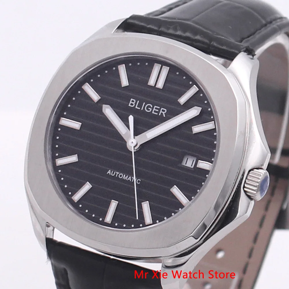 Мужские автоматические механические часы Bliger 40 мм роскошный брендовый ремешок