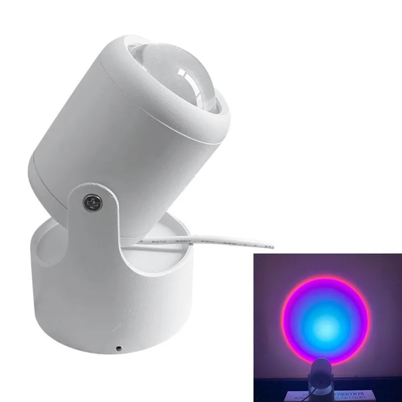 

5W Photography Lights Wall Suction Sunset Desk Lamp Professional Video USB Wired Rainbow Projection Lamp LED Photo Fill Light