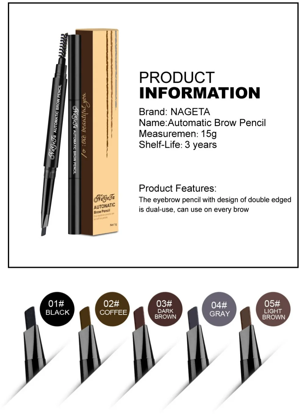 Женская подводка для глаз 1 шт. Водостойкая Подводка карандаш бровей