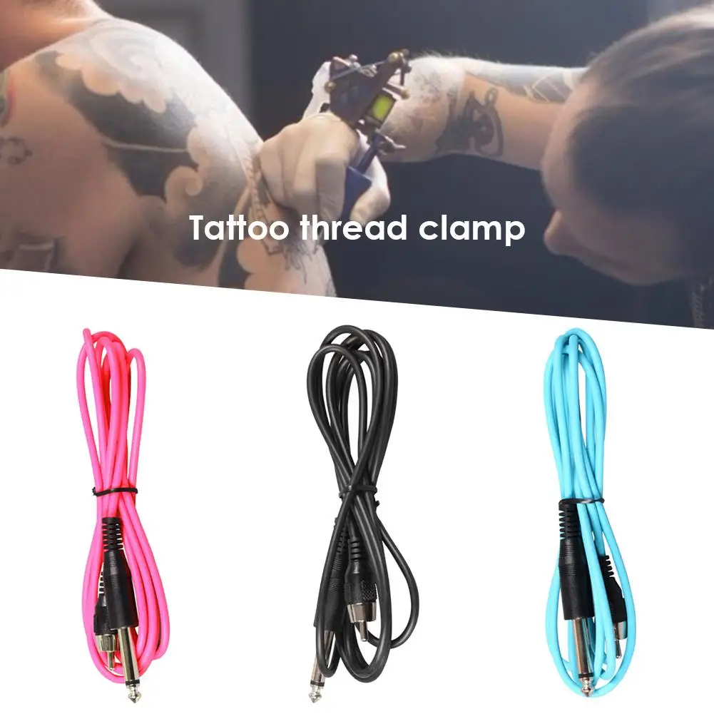 

Ultra Light 90 Degree Right Angled Tattoo RCA Clip 60 Core Copper Wire Gold-plated Connector Cord with 1.8m Silicone Cable