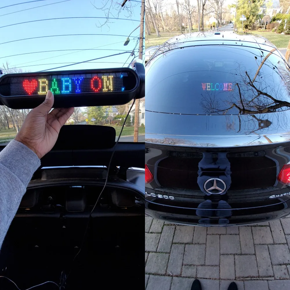 Bluetooth Полный Цвет RGB светодиодный Дисплей Панель 12*72 пикселей светильник